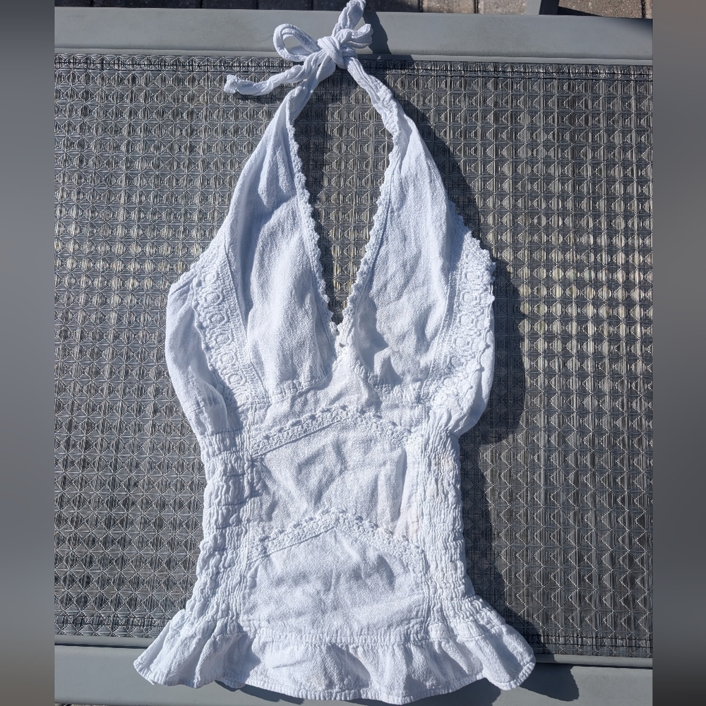 White Lace Halter Top